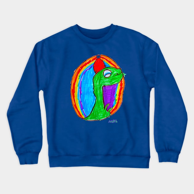 Dino Holiday Crewneck Sweatshirt by Irina's Family Art Circle 